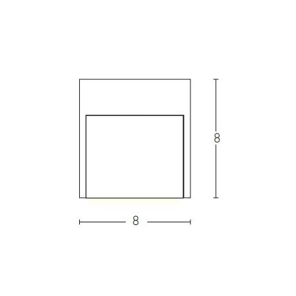 Zambelis E111 - Applique a LED da esterno LED/3W/230V 3000K IP54