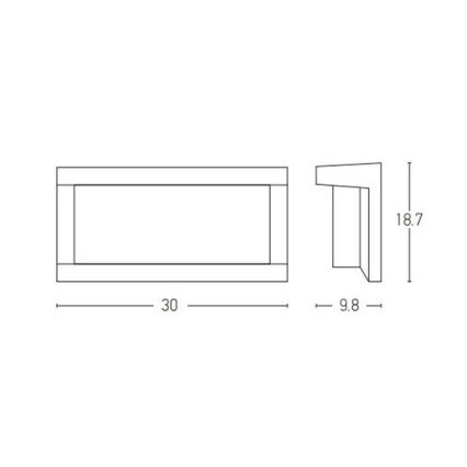 Zambelis E128 - Applique da esterno 1xE27/18W/230V IP54 antracite