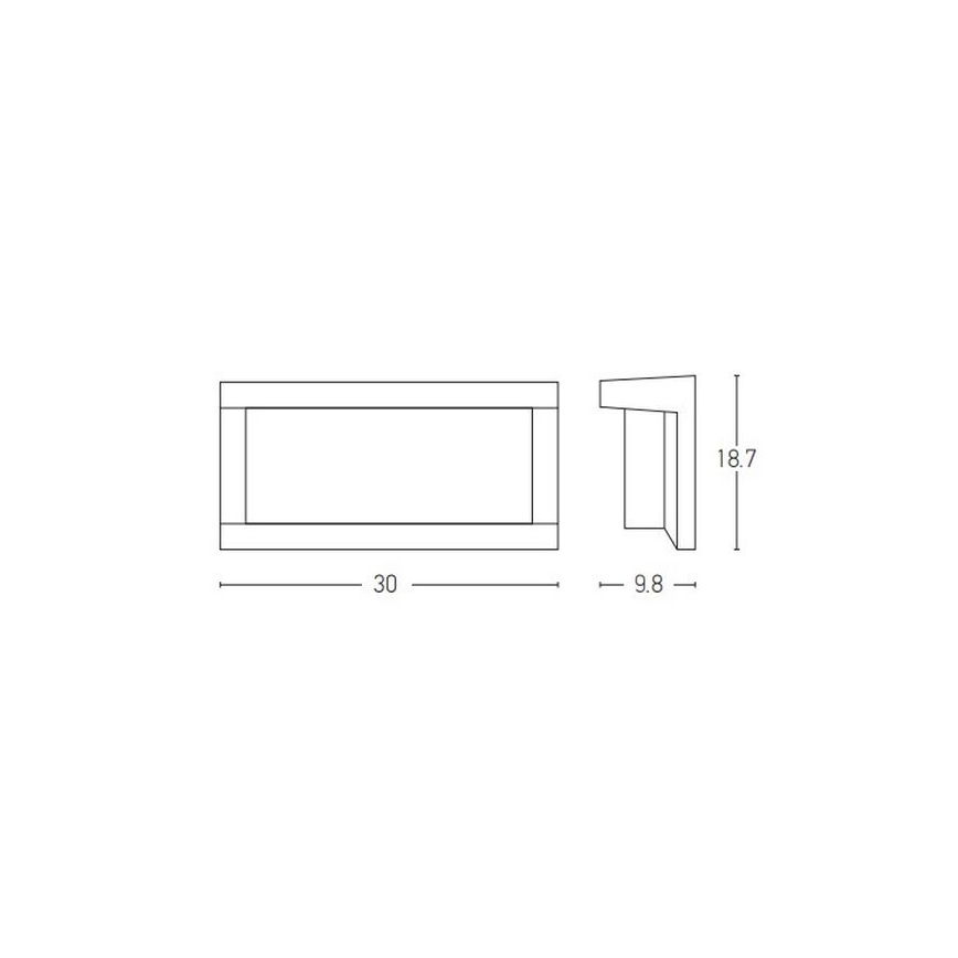 Zambelis E128 - Applique da esterno 1xE27/18W/230V IP54 antracite