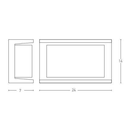 Zambelis E149 - Applique da esterno 1xE27/18W/230V IP54 antracite