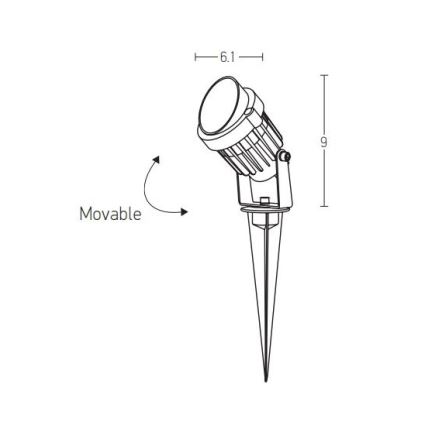 Zambelis E153 - Lampada LED da esterno LED/5W/230V IP65 antracite