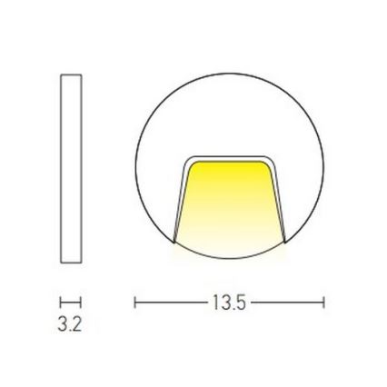 Zambelis E183 - Illuminazione scale LED da esterno LED/3W/230V IP54 antracite