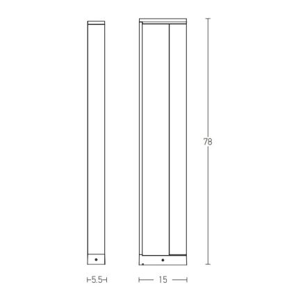 Zambelis E208 - Lampada LED da esterno LED/10W/230V IP54 antracite