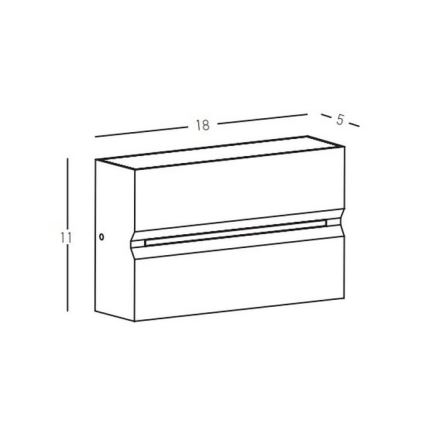 Zambelis E272 - Applique a LED da esterno LED/15W/230V IP54 antracite