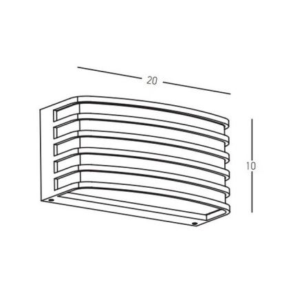 Zambelis E275 - Applique da esterno 1xE27/20W/230V IP54 marrone