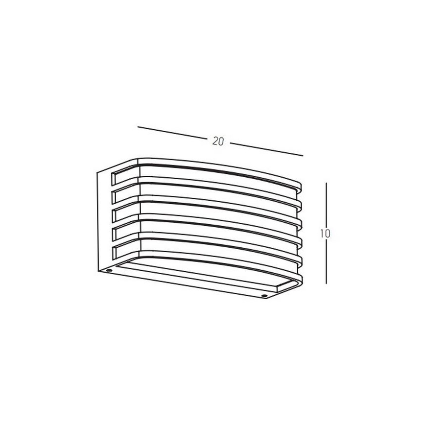 Zambelis E275 - Applique da esterno 1xE27/20W/230V IP54 marrone
