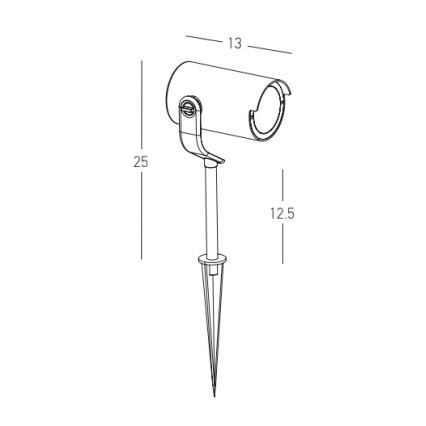 Zambelis E284 - Lampada da esterno 1xGU10/20W/230V IP65 marrone