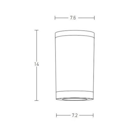 Zambelis E308 - Luce Spot da esterno 1xGU10/7W/230V IP54 bianco