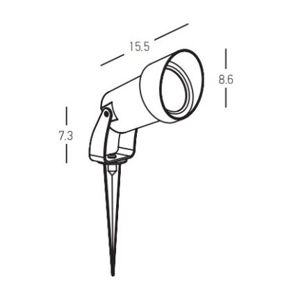 Zambelis E310 - Lampada da esterno 1xGU10/7W/230V IP54