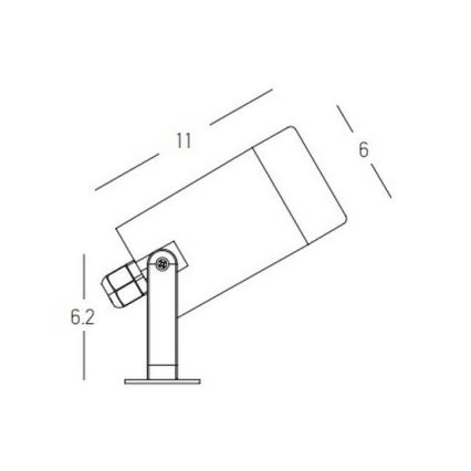 Zambelis E311 - Lampada da esterno 1xGU10/7W/230V IP54