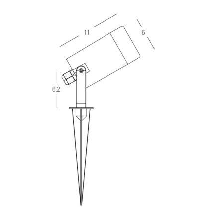 Zambelis E312 - Lampada da esterno 1xGU10/7W/230V IP54