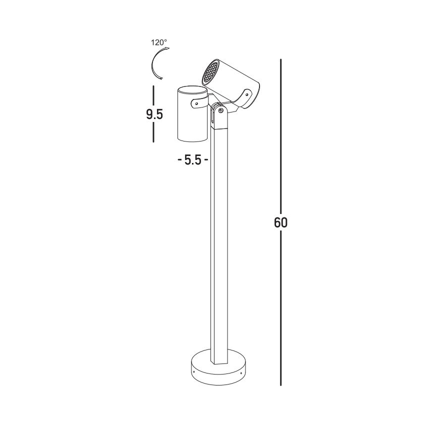Zambelis E325 - Lampada da esterno 1xGU10/15W/230V IP54 antracite