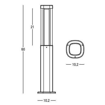 Zambelis E355 - Lampada LED da esterno LED/7W/230V 3000K IP54 antracite