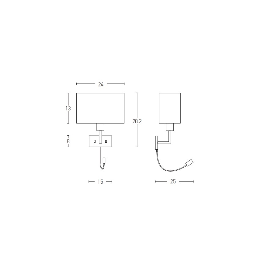 Zambelis H51 - Applique a LED LED/3W + 1xE27/40W/230V