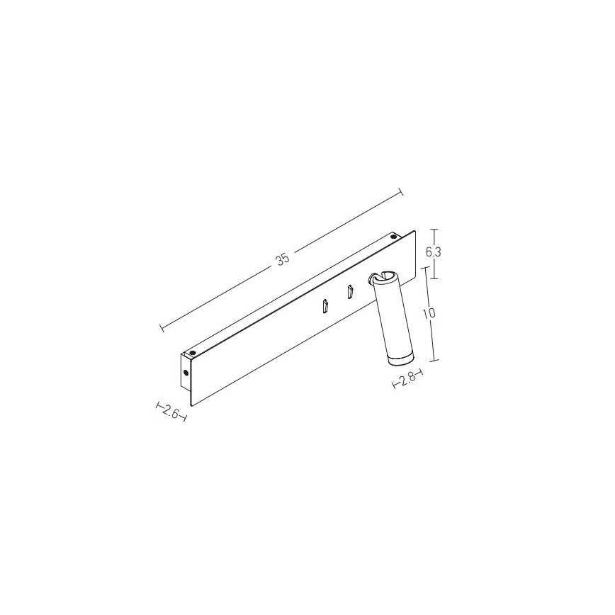Zambelis H54 - Applique a LED LED/3W + LED/10W/230V nero