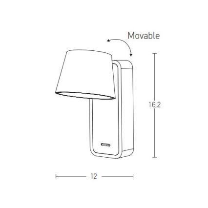 Zambelis H61 - Applique a LED LED/7W/230V marrone