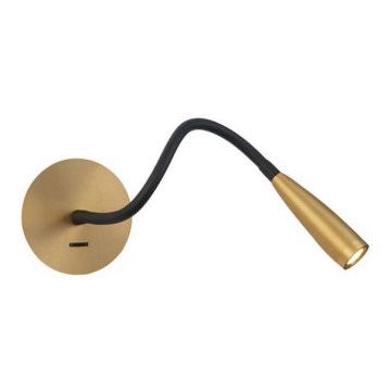 Zambelis H63 - Lampada flessibile LED LED/3W/230V ottone