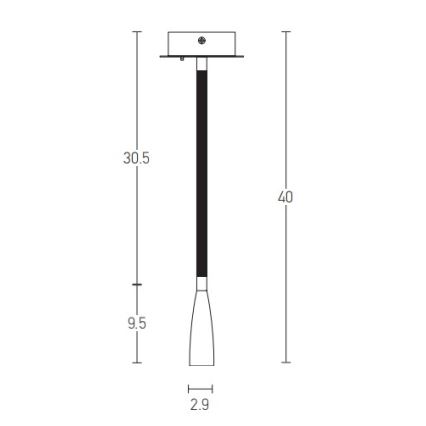 Zambelis H63 - Lampada flessibile LED LED/3W/230V ottone