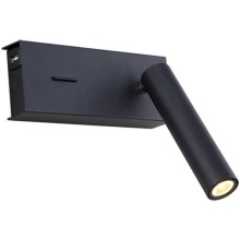 Zambelis H75 - Applique a LED LED/3W/230V USB nero