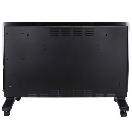 ZEVENTI - Riscaldatore elettrico/convettore a parete intelligente con display LCD 1000/2000W/230V Wi-Fi nero