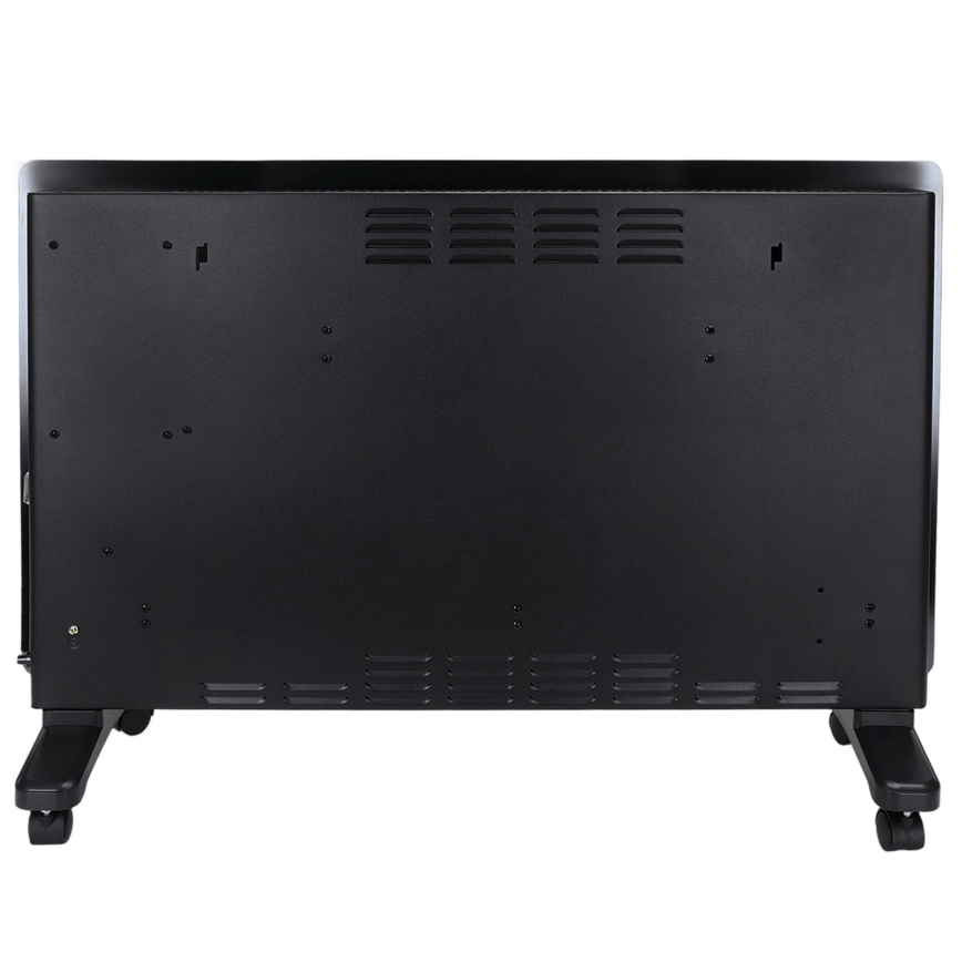 ZEVENTI - Riscaldatore elettrico/convettore a parete intelligente con display LCD 1000/2000W/230V Wi-Fi nero