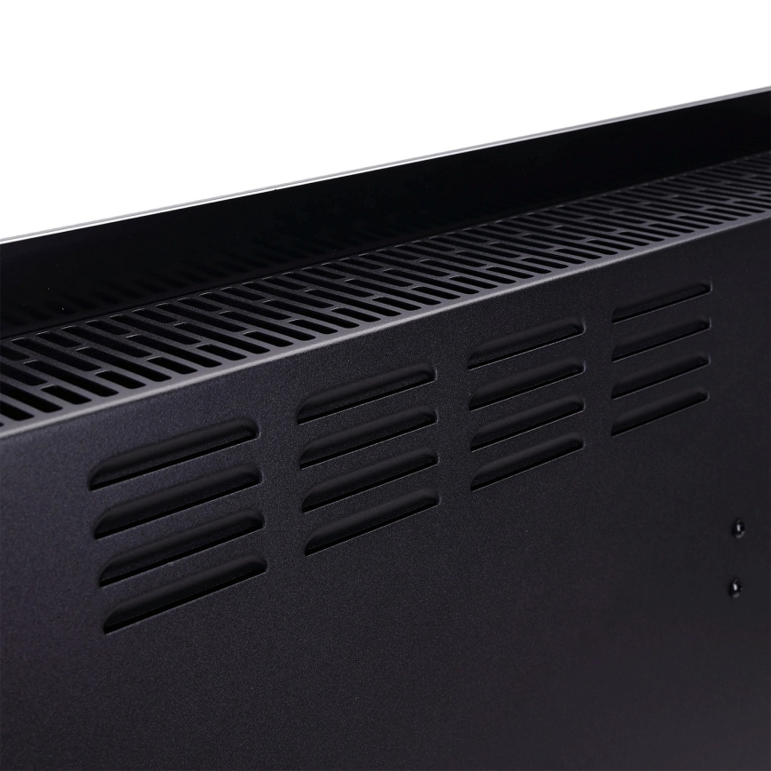 ZEVENTI - Riscaldatore elettrico/convettore a parete intelligente con display LCD 1000/2000W/230V Wi-Fi nero