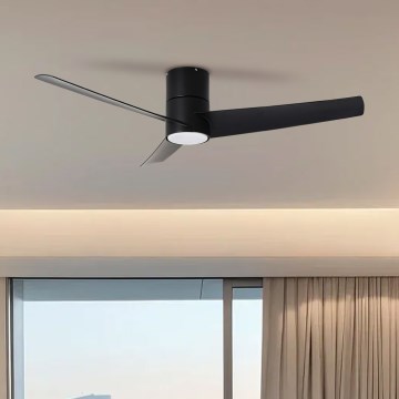 ZEVENTI - Plafoniera LED BARROSA LED/18W/230V 3000/4000/6000K Wi-Fi Tuya nero + telecomando