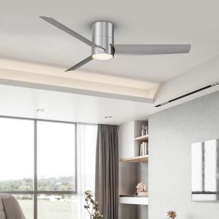 ZEVENTI - Plafoniera LED BARROSA LED/18W/230V 3000/4000/6000K Wi-Fi Tuya cromo opaco + telecomando