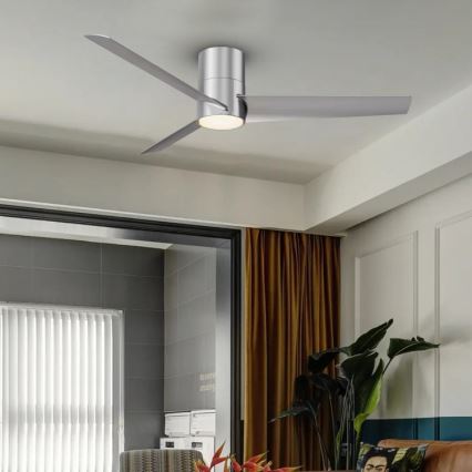 ZEVENTI - Plafoniera LED BARROSA LED/18W/230V 3000/4000/6000K Wi-Fi Tuya cromo opaco + telecomando