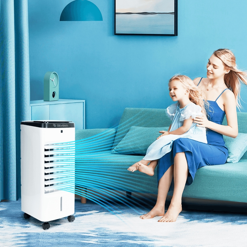 ZEVENTI - Raffrescatore d'aria ARCTIC 60W/230V nero/bianco con telecomando
