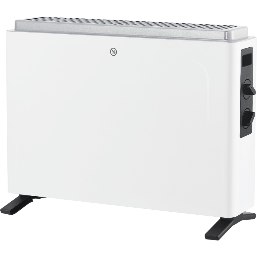 ZEVENTI - Riscaldatore elettrico/convettore 800/1200/2000W/230V bianco