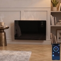 ZEVENTI - Riscaldatore elettrico/convettore a parete intelligente con display LCD 1000/2000W/230V Wi-Fi nero