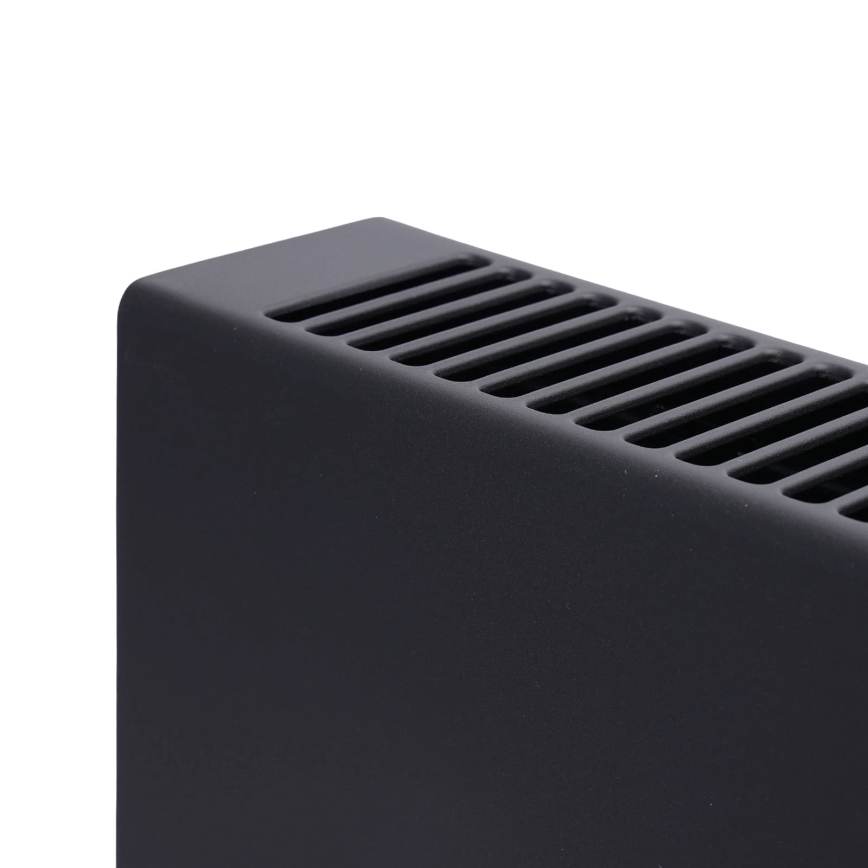 ZEVENTI - Riscaldatore elettrico/convettore con display LCD 1250/2000W/230V nero + telecomando