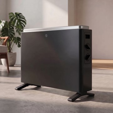 ZEVENTI - Termoconvettore elettrico 800/1200/2000W/230V nero