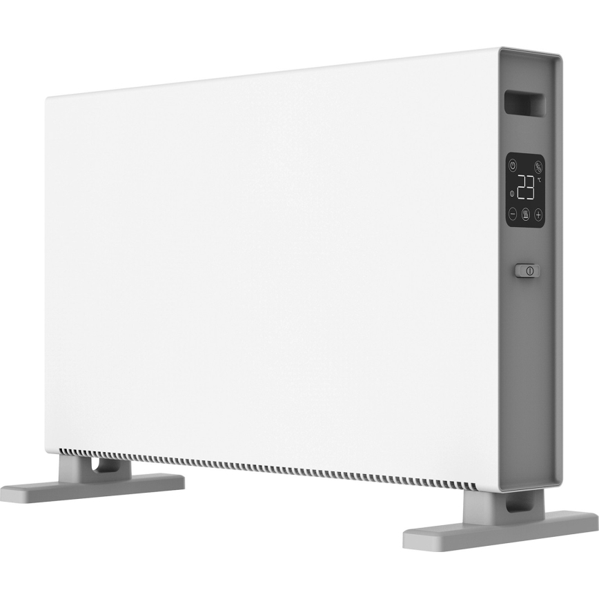 ZEVENTI - Riscaldatore/convettore elettrico con display LCD 1250/2000W/230V bianco + telecomando