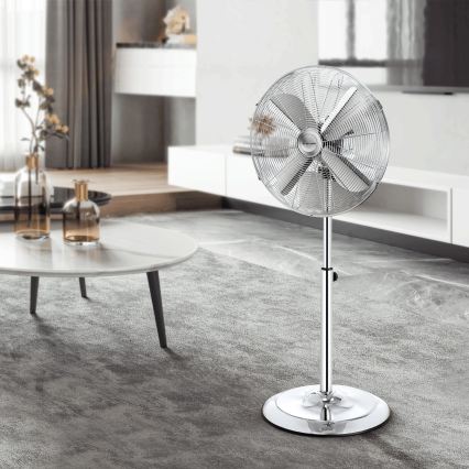 ZEVENTI - Ventilatore a piantana FLOW 50W/230V 125 cm cromo lucido