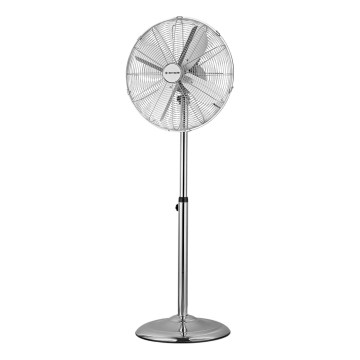 ZEVENTI - Ventilatore a piantana FLOW 50W/230V 125 cm finitura cromata lucida + telecomando