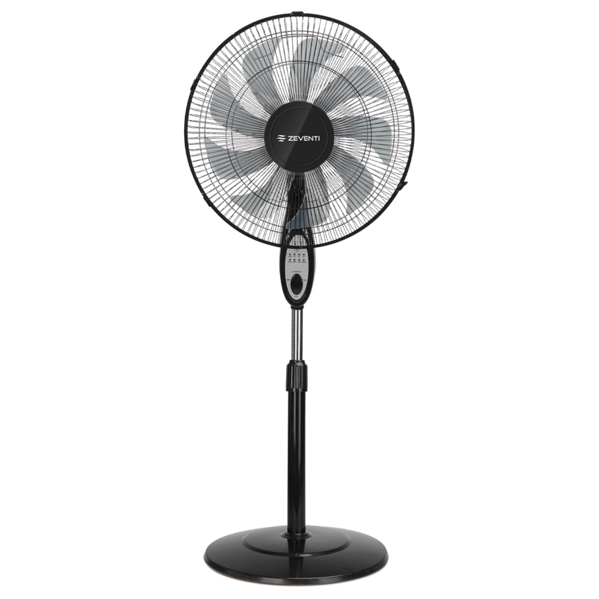 ZEVENTI - Ventilatore a piantana FLOW 55 W/230 V, 130 cm, nero + telecomando