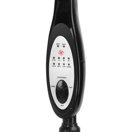 ZEVENTI - Ventilatore a piantana FLOW 55 W/230 V, 130 cm, nero + telecomando