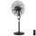 ZEVENTI - Ventilatore a piantana FLOW 55 W/230 V, 130 cm, nero + telecomando