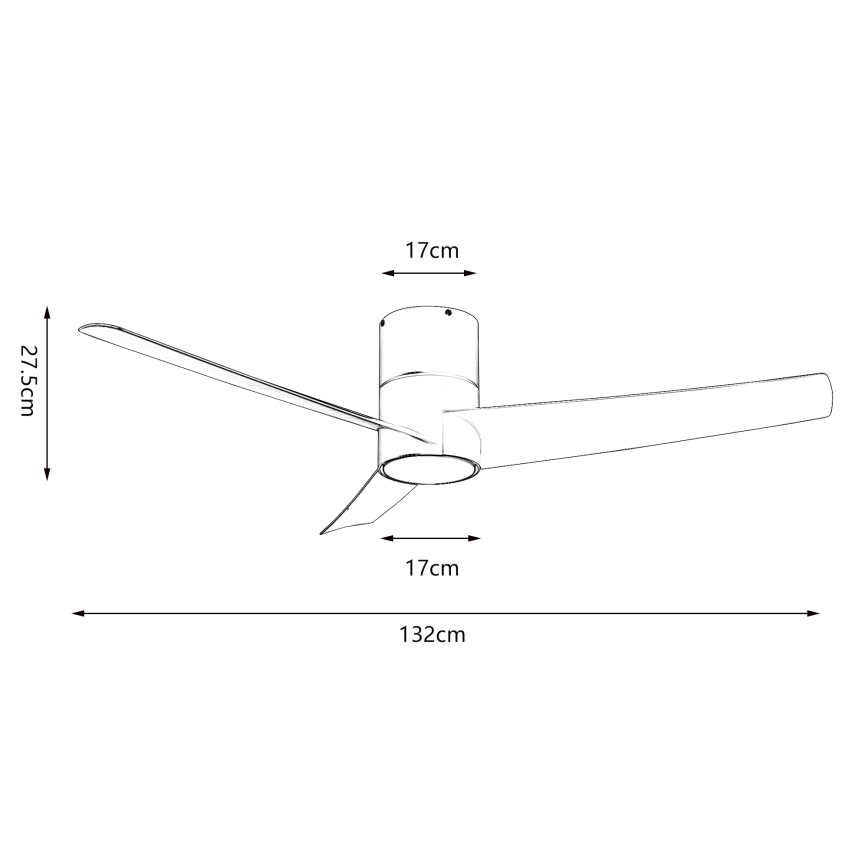 ZEVENTI - Ventilatore da soffitto LED BARROSA LED/18W/230V 3000/4000/6000K Wi-Fi Tuya bianco + telecomando