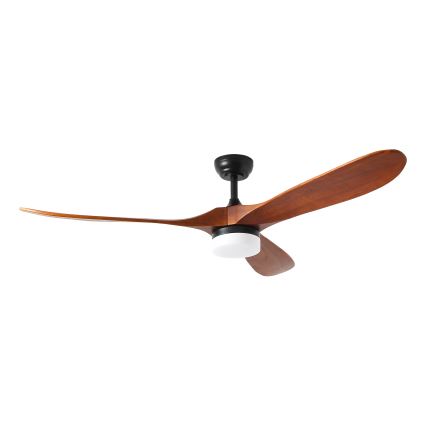 ZEVENTI - Ventilatore da soffitto LED GINOSA LED/18W/230V 3000-6000K Wi-Fi Tuya nero/rovere + telecomando