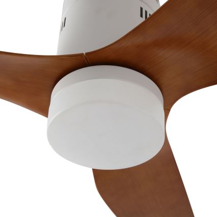 ZEVENTI - Ventilatore da soffitto LED PADUA LED/18W/230V 3000-6000K Wi-Fi Tuya bianco/marrone + telecomando