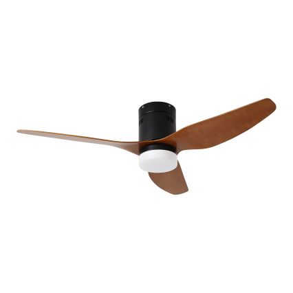 ZEVENTI - Ventilatore da soffitto LED PADUA LED/18W/230V 3000-6000K Wi-Fi Tuya nero/marrone + telecomando