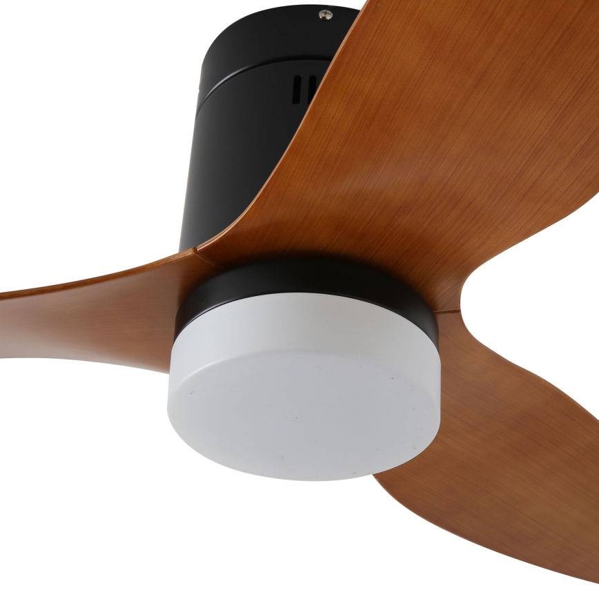 ZEVENTI - Ventilatore da soffitto LED PADUA LED/18W/230V 3000-6000K Wi-Fi Tuya nero/marrone + telecomando