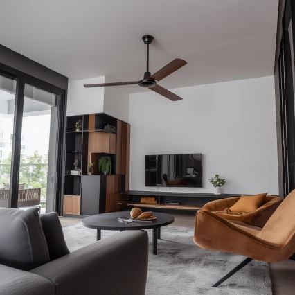 ZEVENTI - Ventilatore da soffitto TOFINO marrone