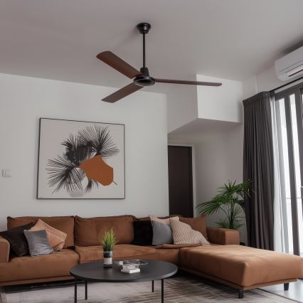 ZEVENTI - Ventilatore da soffitto TOFINO marrone