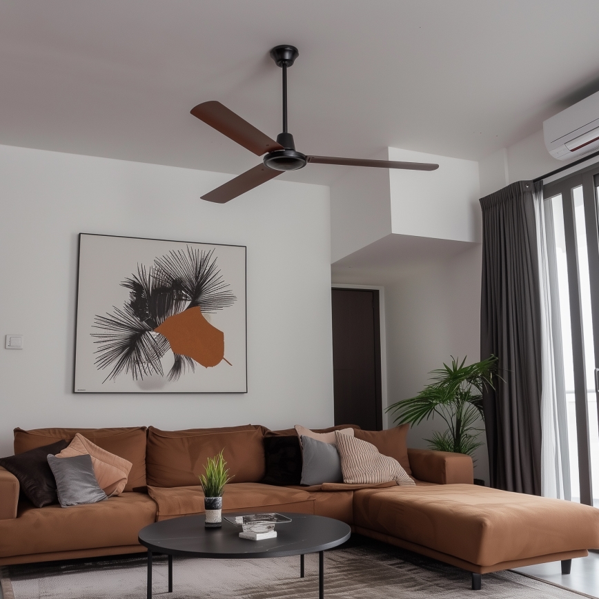 ZEVENTI - Ventilatore da soffitto TOFINO marrone