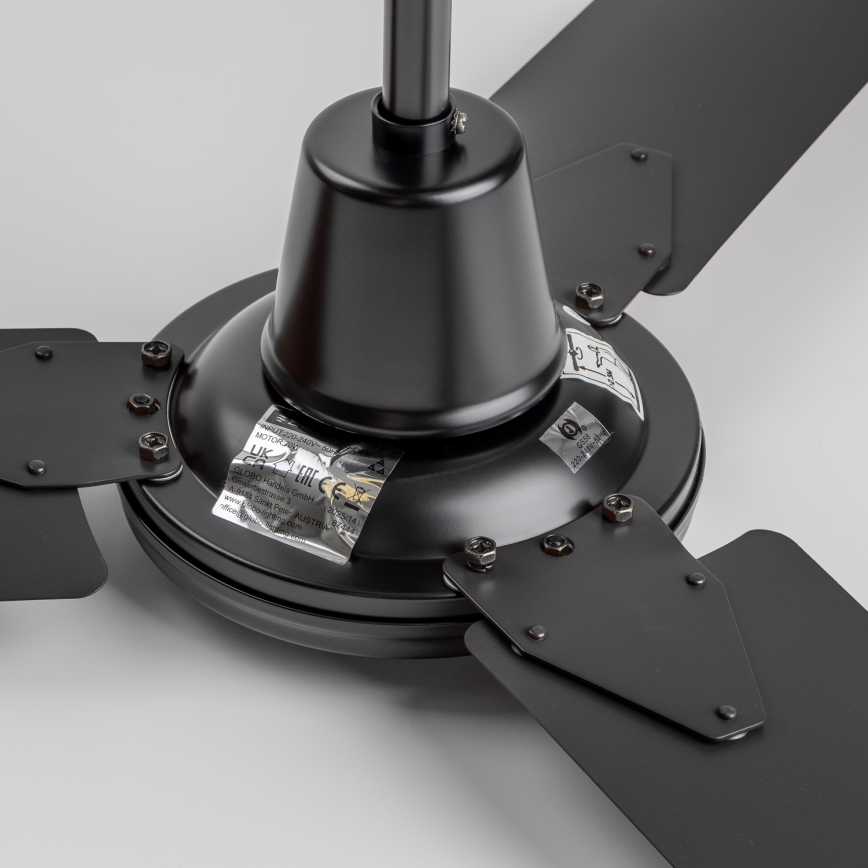 ZEVENTI - Ventilatore da soffitto TOFINO nero