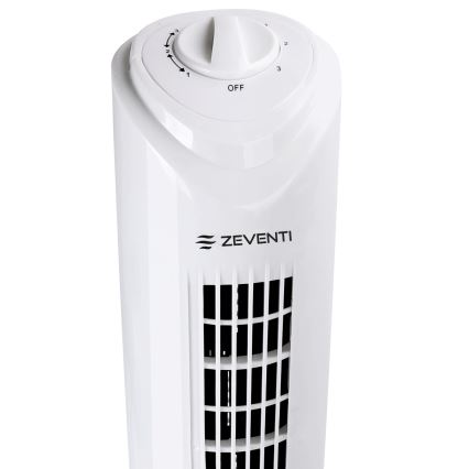 ZEVENTI - Ventilatore a torre FLOW 45W/230V bianco